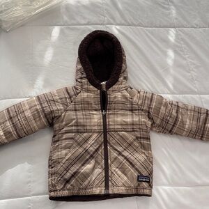 Patagonia Brown Plaid Hooded Jacket